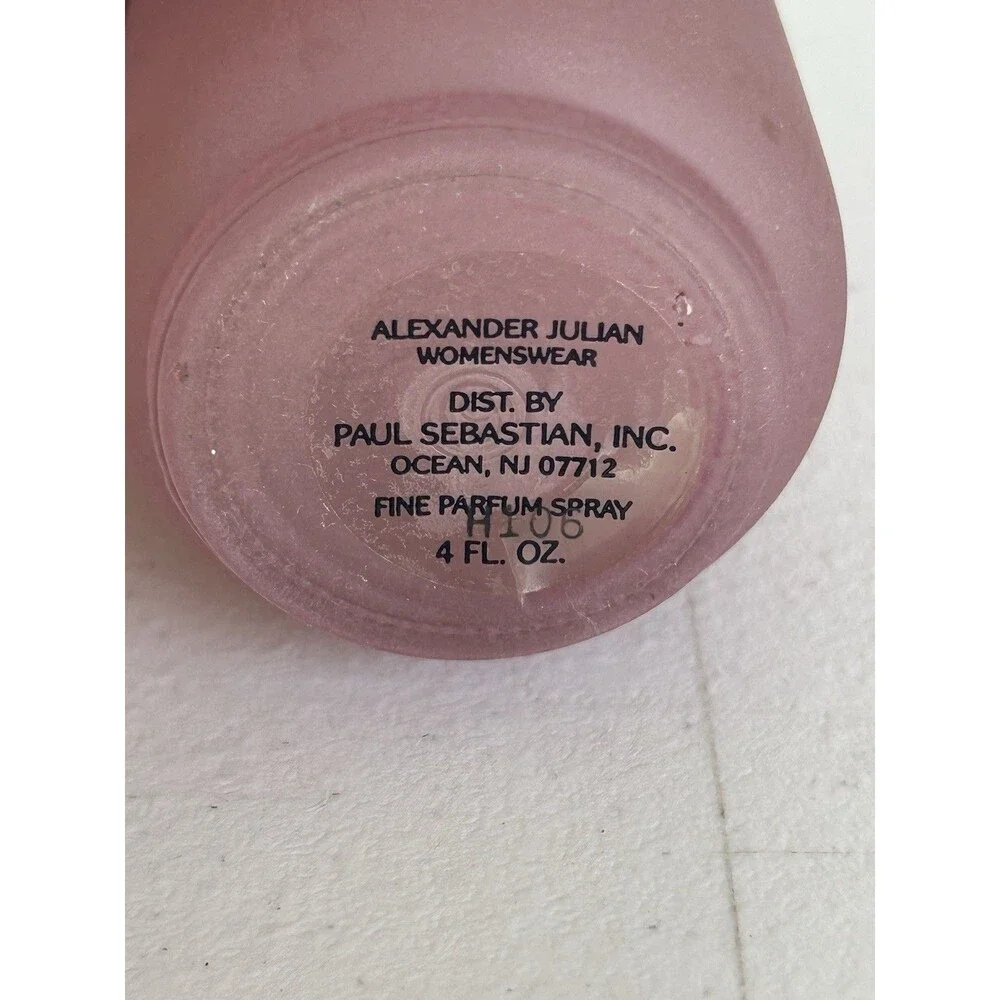 Vintage Alexander Julian Womenswear 4 oz Perfume Bottle EMPTY Rare